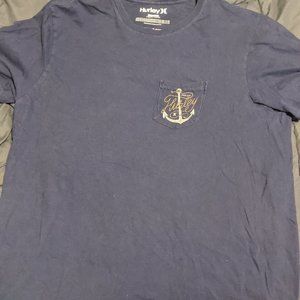 Hurley Navy Blue Pocket T-Shirt (XL)